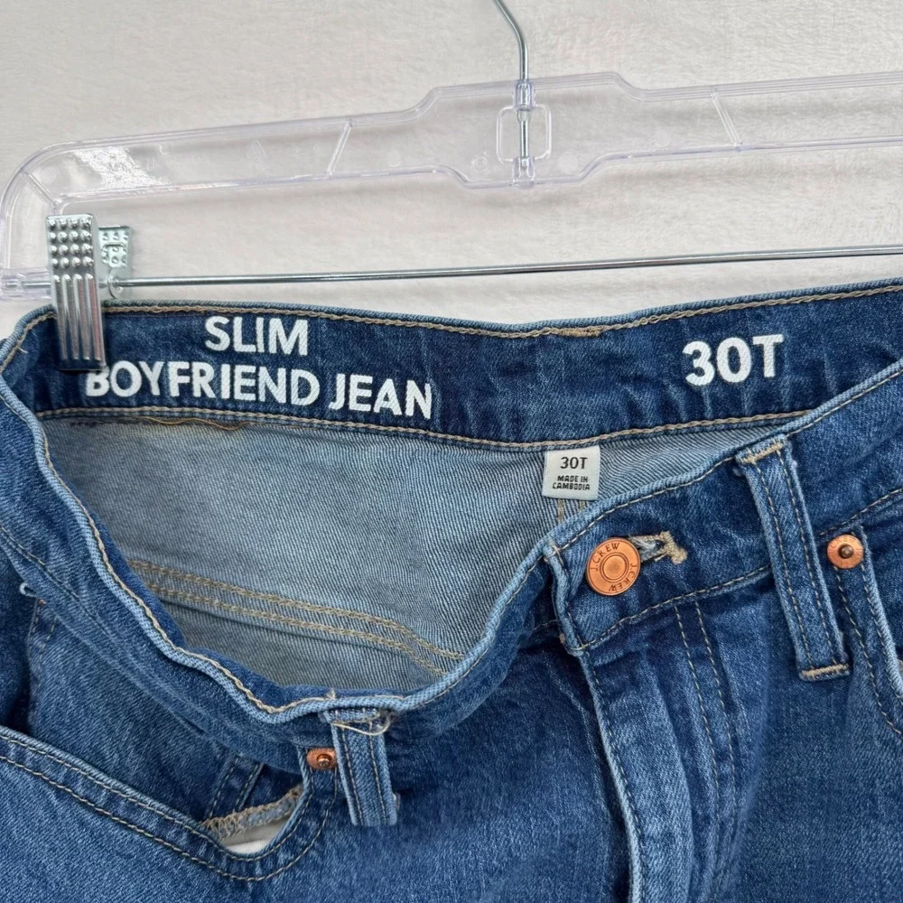 J. Crew Womens Slim‎ Boyfriend Jeans Size 30 TALL Basic Classic Straight Leg